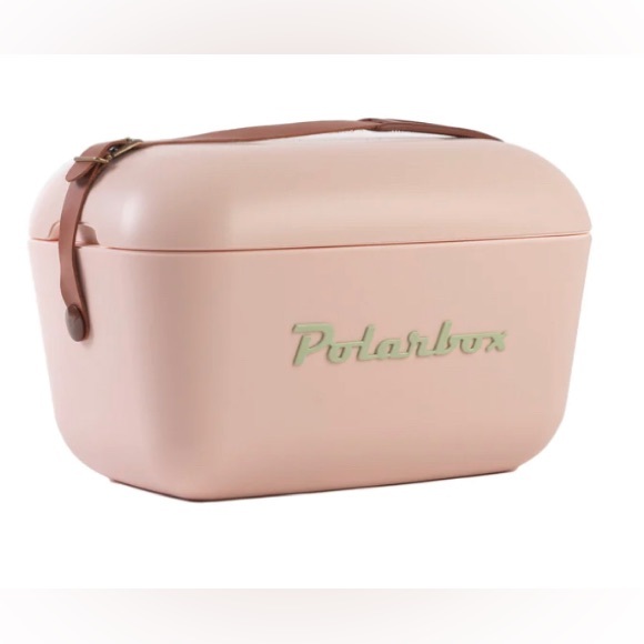 Polarbox Cooler 21Qt Nude Pink Brown Leather Strap New - Picture 3 of 6